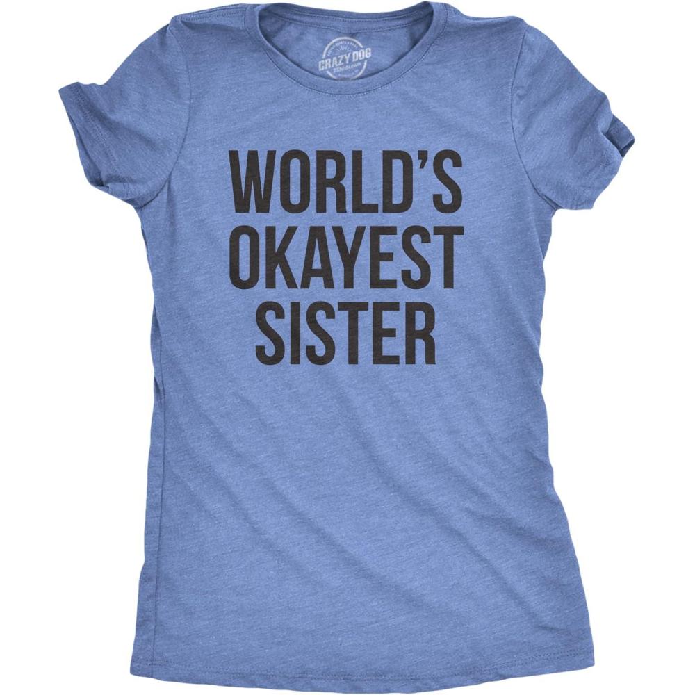 imageWomens Funny T Shirts Sister Squad Family Graphic Tee for LadiesHeather Light Blue