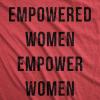 Crazy Dog T-Shirts Womens Empowered Women Empower Women T-Shirt Cool Lady Girl Power Feminism Tee(Red)