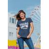 Crazy Dog T-Shirts Women’s T-Shirt(Heather Navy)