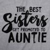 Crazy Dog Womens Best Sisters Get Promoted to Auntie Funny Gift for Cool Aunt(Dark Heather Grey)