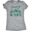 Crazy Dog Womens Funny Animal T Shirts Cute and Sarcastic Nature Tees for Women(Light Heather Grey – in Tents)