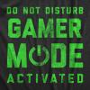 Mens Do Not Disturb Gamer Mode Activated T Shirt Funny Video Game Lover Tee for Guys(Heather Black)