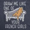 Womens Draw Me Like One of Your French Girls T Shirt Funny Cat Joke Graphic Novelty Tee(Heather Navy)