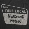 Womens Enjoy Your National Forest Funny Outdoor Vintage Camping Mountains T Shirt(Heather Black)