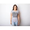 Womens Funny T Shirts Sister Squad Family Graphic Tee for Ladies(Navy)