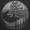 Womens Get Lost in Nature Tshirt Cool Outdoor Adventure Tee for Ladies(Heather Black)
