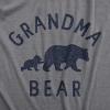 Womens Grandma Bear T Shirt Funny Cute Family Bears Tee for Ladies(Dark Heather Grey)