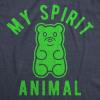 Womens Gummy Bear My Spirit Animal T Shirt Funny Candy Lover Graphic Novelty Tee(Heather Navy)