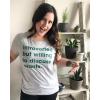 Womens Introverted But Willing to Discuss Plants T Shirt Funny Gardening Tee(Light Heather Grey)