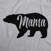 Womens Mama Bear V-Neck Cute Funny Best Mom of Boys Girls Cool Mother Novelty Shirt for Ladies(Light Heather Grey)