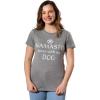Womens Namaste Home with My Dog T Shirt Funny Yoga Puppy Owner Mom Ladies Tee(Dark Heather Grey)