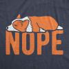 Womens Nope Corgi T Shirt Funny Pet Lover Dog Mom T-Shirt Cool Graphic for Her(Heather Navy)