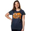 Womens Nope Corgi T Shirt Funny Pet Lover Dog Mom T-Shirt Cool Graphic for Her(Heather Navy)