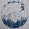 Womens On Mountain Time T Shirt Cute Outdoor Camping Tee for Ladies(Light Heather Grey)