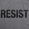 Womens Resist T Shirts Political Anti Authority Protest Tees Rebel Rally March Tee(Dark Heather Grey – Resist)