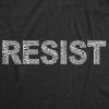 Womens Resist T Shirts Political Anti Authority Protest Tees Rebel Rally March Tee(Heather Black – Resist Words)
