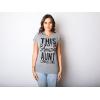 Womens This is What an Amazing Aunt Looks Like T Shirt Funny Family Tee for Ladies(Light Heather Blue)