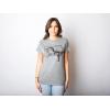 Womens Velociraptor T Shirt Cute Funny Dinosaur Cool Graphic Tee for Ladies(Dark Heather Grey)
