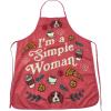 Crazy Dog T-Shirts I’m A Simple Woman Apron Funny Coffee Dogs Pizza Graphic Novelty Kitchen Smock