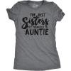 Crazy Dog Womens Best Sisters Get Promoted to Auntie Funny Gift for Cool Aunt(Dark Heather Grey)
