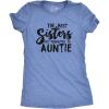 Crazy Dog Womens Best Sisters Get Promoted to Auntie Funny Gift for Cool Aunt(Light Heather Blue)