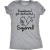 Crazy Dog Womens Funny Animal T Shirts Cute and Sarcastic Nature Tees for Women(Light Heather Grey – Distracted)