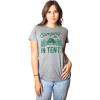 Crazy Dog Womens Funny Animal T Shirts Cute and Sarcastic Nature Tees for Women(Light Heather Grey – in Tents)