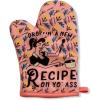 Droppin A New Recipe On Yo Ass Funny Cooking Kitchen Accessories Funny Graphic Kitchenwear Cool Food Novelty Cookware Pink Oven Mitt(Oven Mitt)