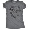 Funny Mom Shirts for Women with Cute Food Coffee and Drinking Jokes Funny tees for Mothers Day(Dark Heather Grey – Surviving Motherhood)