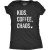 Funny Mom Shirts for Women with Cute Food Coffee and Drinking Jokes Funny tees for Mothers Day(Heather Black – Kids Coffee Chaos)