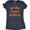 Funny Mom Shirts for Women with Cute Food Coffee and Drinking Jokes Funny tees for Mothers Day(Heather Navy – a Mimosa)