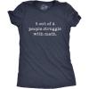 Womens 5 Out of 4 People Struggle with Math T Shirt Funny Nerdy School Tee(Heather Navy – 5 Out of 4)