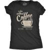 Womens A Day Without Coffee is Like Just Kidding I Have No Idea T Shirt Funny(Heather Black)