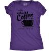 Womens A Day Without Coffee is Like Just Kidding I Have No Idea T Shirt Funny(Heather Purple)
