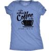 Womens A Day Without Coffee is Like Just Kidding I Have No Idea T Shirt Funny(Light Heather Blue)