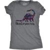 Womens Auntiesaurus T Shirt Funny Kids Gift for Aunt Cute Graphic Dinosaur Top(Dark Heather Grey – Auntiesaurus)