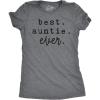 Womens Best Auntie Ever T Shirt Cute for Sister Funny Novelty Tee(Dark Heather Grey)