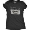 Womens Enjoy Your National Forest Funny Outdoor Vintage Camping Mountains T Shirt(Heather Black)