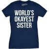 Womens Funny T Shirts Sister Squad Family Graphic Tee for Ladies(Navy)