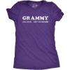 Womens Grammy Like Mom But No Rules T Shirt Funny Grandmother Tee(Heather Purple)