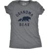 Womens Grandma Bear T Shirt Funny Cute Family Bears Tee for Ladies(Dark Heather Grey)