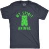 Womens Gummy Bear My Spirit Animal T Shirt Funny Candy Lover Graphic Novelty Tee(Heather Navy)