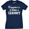 Womens Happiness is Being a Grammy Funny T Shirt Gift Grandmother for Grandma(Navy)