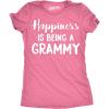 Womens Happiness is Being a Grammy Funny T Shirt Gift Grandmother for Grandma(Pink)