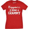 Womens Happiness is Being a Grammy Funny T Shirt Gift Grandmother for Grandma(Red)