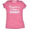 Womens Happiness is Being a Mommy Funny Family T Shirt for Moms(Pink)
