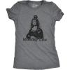 Womens Monday Lisa T Shirt Funny Trainwreck Mess Mona Lisa Sarcastic Party Graphic Tee(Dark Heather Grey)