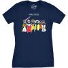 Womens Noble Gases Science T Shirt Funny Nerdy Tee for Geeks Cool Graphic(Navy)