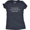 Womens Silently Correcting Your Grammar Funny T Shirt Nerdy Sarcastic Novelty Tee(Heather Navy)