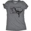 Womens Velociraptor T Shirt Cute Funny Dinosaur Cool Graphic Tee for Ladies(Dark Heather Grey)